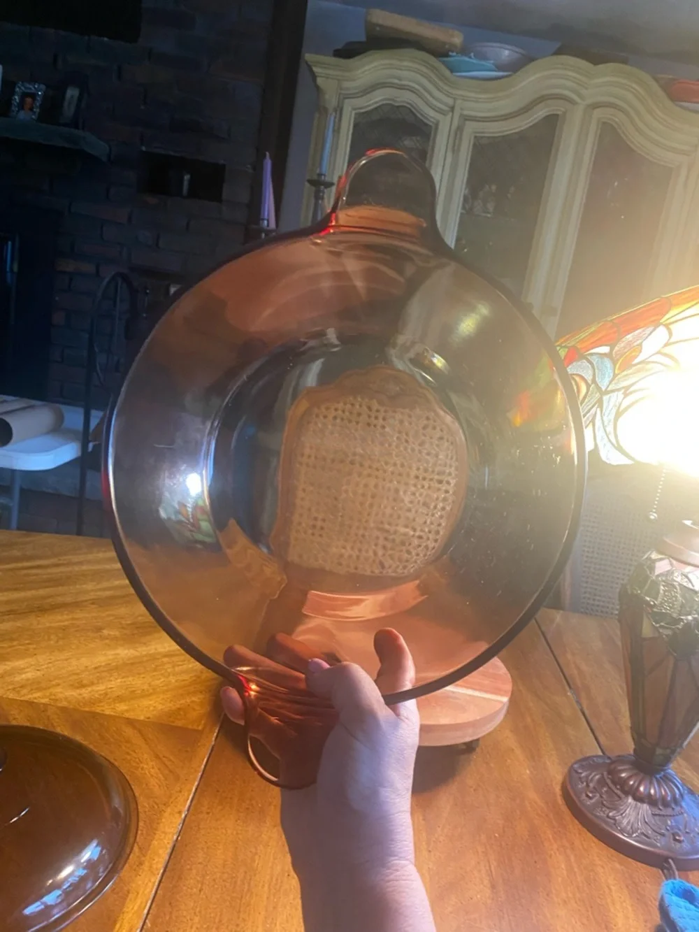 Corning Visions 4.5 Liter Amber Glass Stock Pot